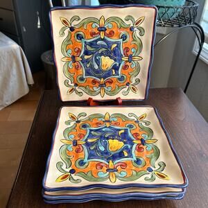 4 Tuscan Jewel by MAXCERA CORP floral 8.5” plate